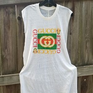 GUCCI threadbare vintage 80s bootleg tee.